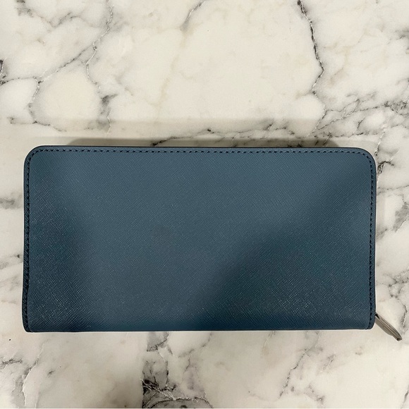 Michael Kors Jet Set Travel Tote Surf Blue Matching Hamilton Wallet - Picture 7 of 16